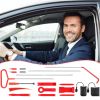 24 stainless steel long distance car emergency key hook red warped roadside emergency kit Car trim removal kit, doors and Windows with air wedge pump