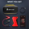 DBPOWER 1000A Portable Car Jump Starter (UP to 7.0L Gas, 5.5L Diesel Engine), 12V Lithium-Ion Auto Battery Booster, Power Pack with LCD Screen Clamp C