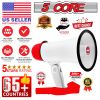 5 Core Megaphone Bullhorn Speaker 30W Bull Horn Battery Power Mini Cheer Megafono 800 Feet Range Loudspeaker W Siren Recording Ergonomic Handle for Co