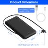 10000mAh Power Bank Portable Phone Charger External Battery Pack with LT & Type-C Double-ended Cable Type-C USB Cable Fit For IOSPhone 14 Android And