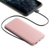 10000mAh Power Bank Portable Phone Charger External Battery Pack with LT & Type-C Double-ended Cable Type-C USB Cable Fit For IOSPhone 14 Android And