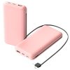 10000mAh Power Bank Portable Phone Charger External Battery Pack with LT & Type-C Double-ended Cable Type-C USB Cable Fit For IOSPhone 14 Android And