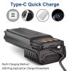 For Walkie Talkie BF-F8HP UV5R UV-5RE BF-F9 5RB 5RL GT-5R Radios Extended UV-5R Battery 3800 MAh USB C Charger Enlarged